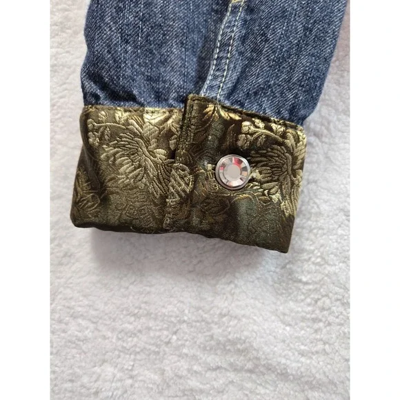 Women's Joluka‎ Embellished Denim Jacket Size M - Picture 4 of 8